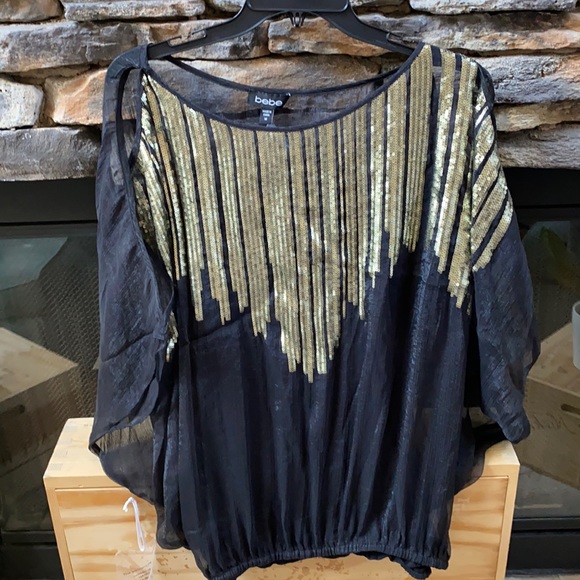 bebe Tops - Beautiful hand embellished blouse